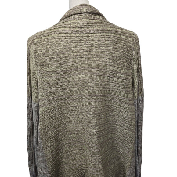 Sundance Linen Open Front Cardigan Sweater Tan Cable Knit Medium Boho Fairycore - Picture 11 of 11
